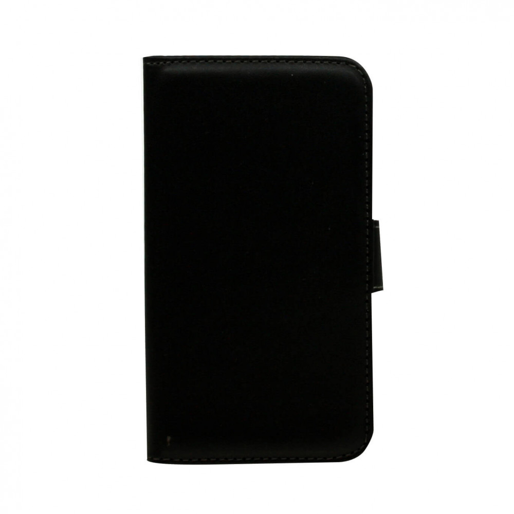 Produktbild för iPhone6 Plus Plånboksväsk Svart Läderlook 2 kredkortspl.