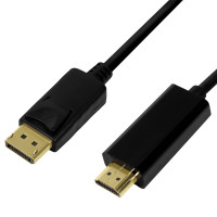 Miniatyr av produktbild för DisplayPort 1.2 -> HDMI 1.4 4K 2m Svart