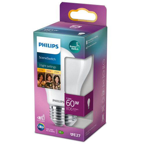 Philips LED SceneSwitch E27 Normal 60-30-16W Frost