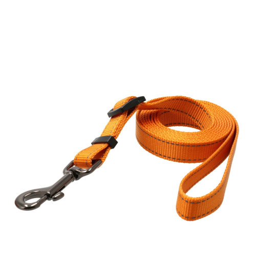 DOGMAN Nylonkoppel Iris Ställbart Orange L