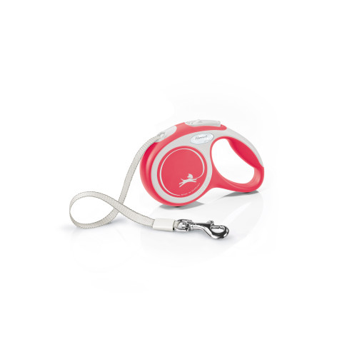 FLEXI New Comfort Tape koppel Röd L 8m - Hundkoppel & Halsband