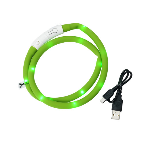 DOGMAN Dogman Blinkhalsband LED Grön 20-65cm