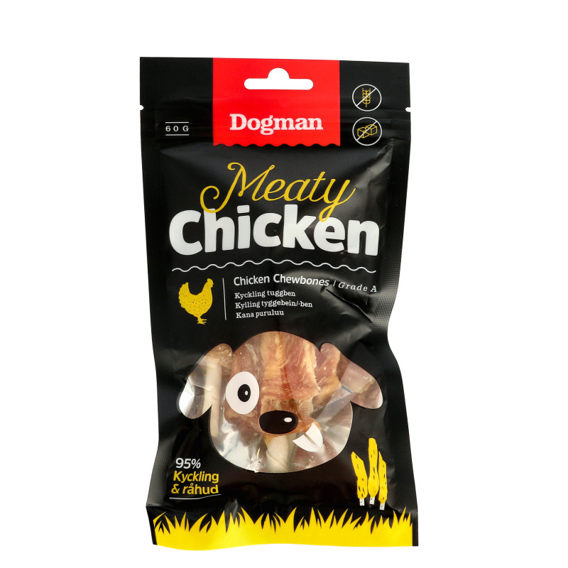 Produktbild för Dogman Hundgodis Meaty Chicken Chewbones 3p S 12,5cm