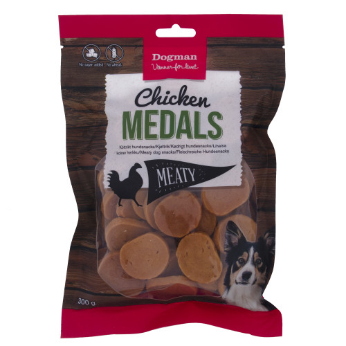 DOGMAN Dogman Hundgodis Meaty Chicken Medals 300g