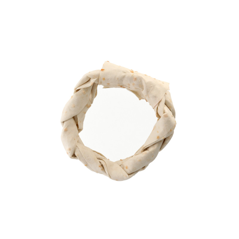 Produktbild för Dogman Chicken Chip braid ring Vit XXL 25cm White