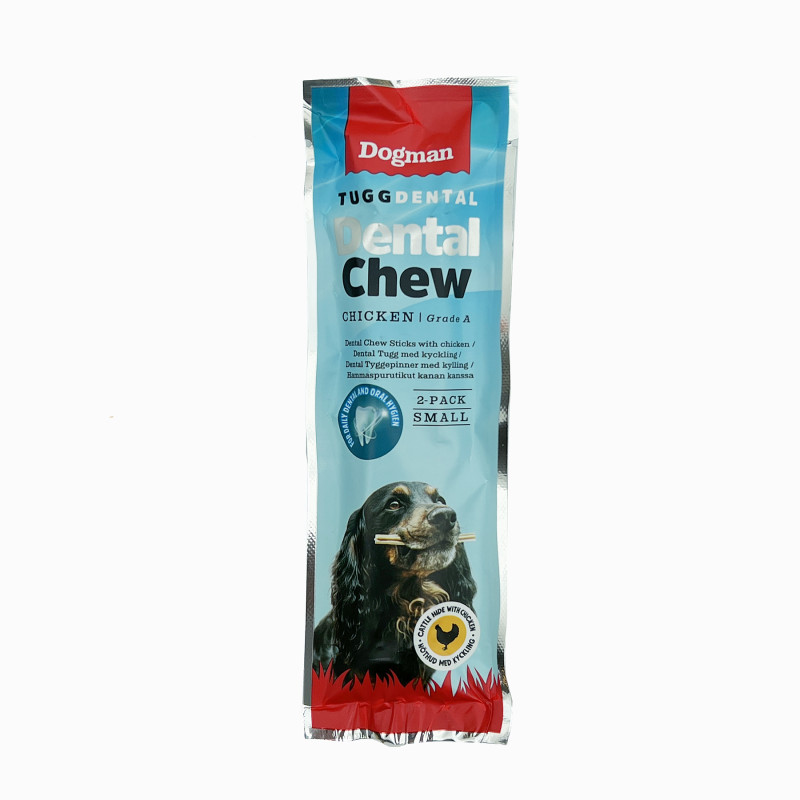 Produktbild för Dogman Tugg Dental med kyckling S 2st
