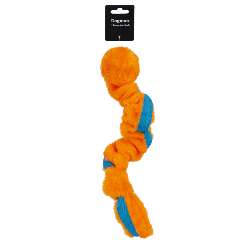 Produktbild för Dogman Leksak Stretchig Orange M 35cm