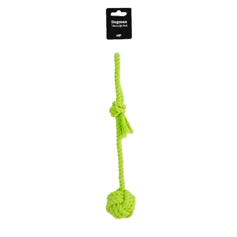 Produktbild för Dogman Leksak Repboll med handtag Grön M 35cm Vihreä
