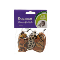 Miniatyr av produktbild för Dogman Leksak Safarimöss 3p Beige 5cm