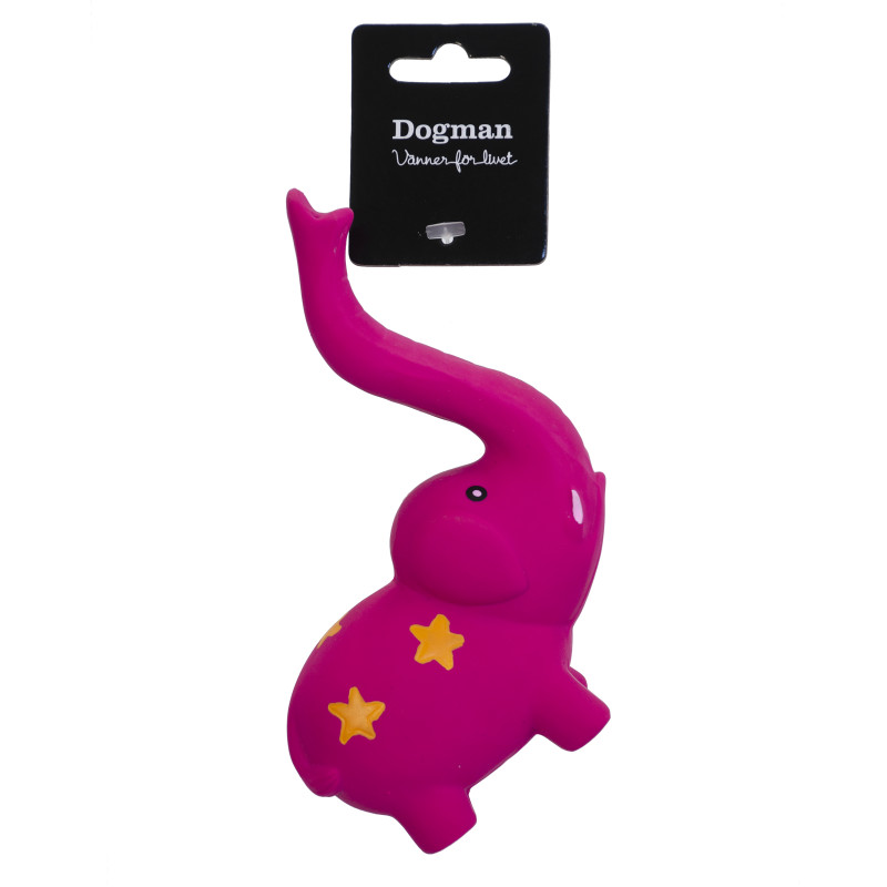 Produktbild för Dogman Leksak Elefant Lila M 15cm