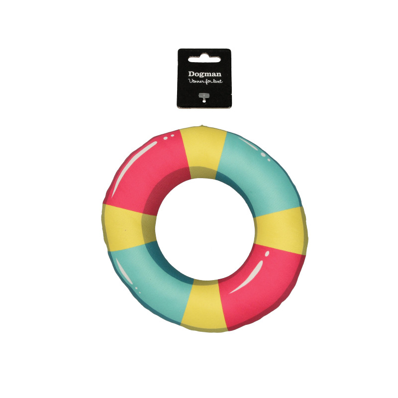 Produktbild för Dogman Leksak Ring flytande Flerfärgad M 19cm