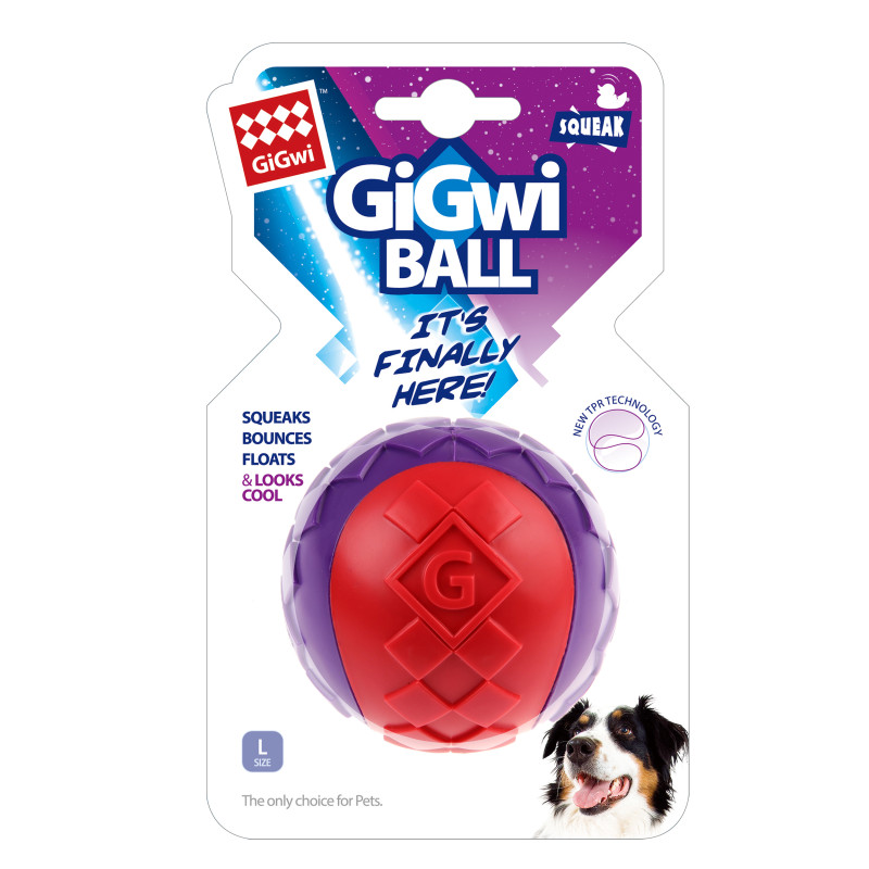 Produktbild för GiGwi Leksak Ball flytande Röd L 7cm