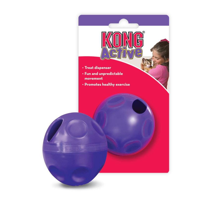 Produktbild för KONG Aktiveringsleksak Treat Ball Blå 8cm