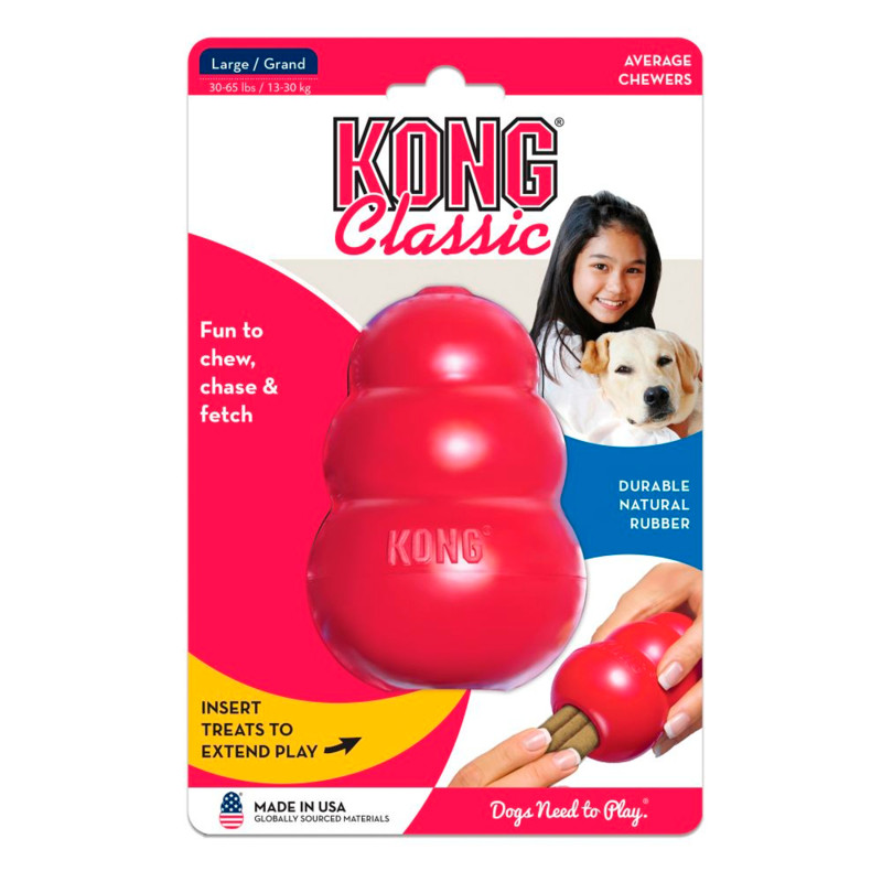 Produktbild för KONG Leksak Kong Classic Röd L 10cm