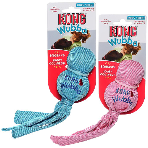 KONG KONG Leksak Wubba Puppy Mix S 22cm