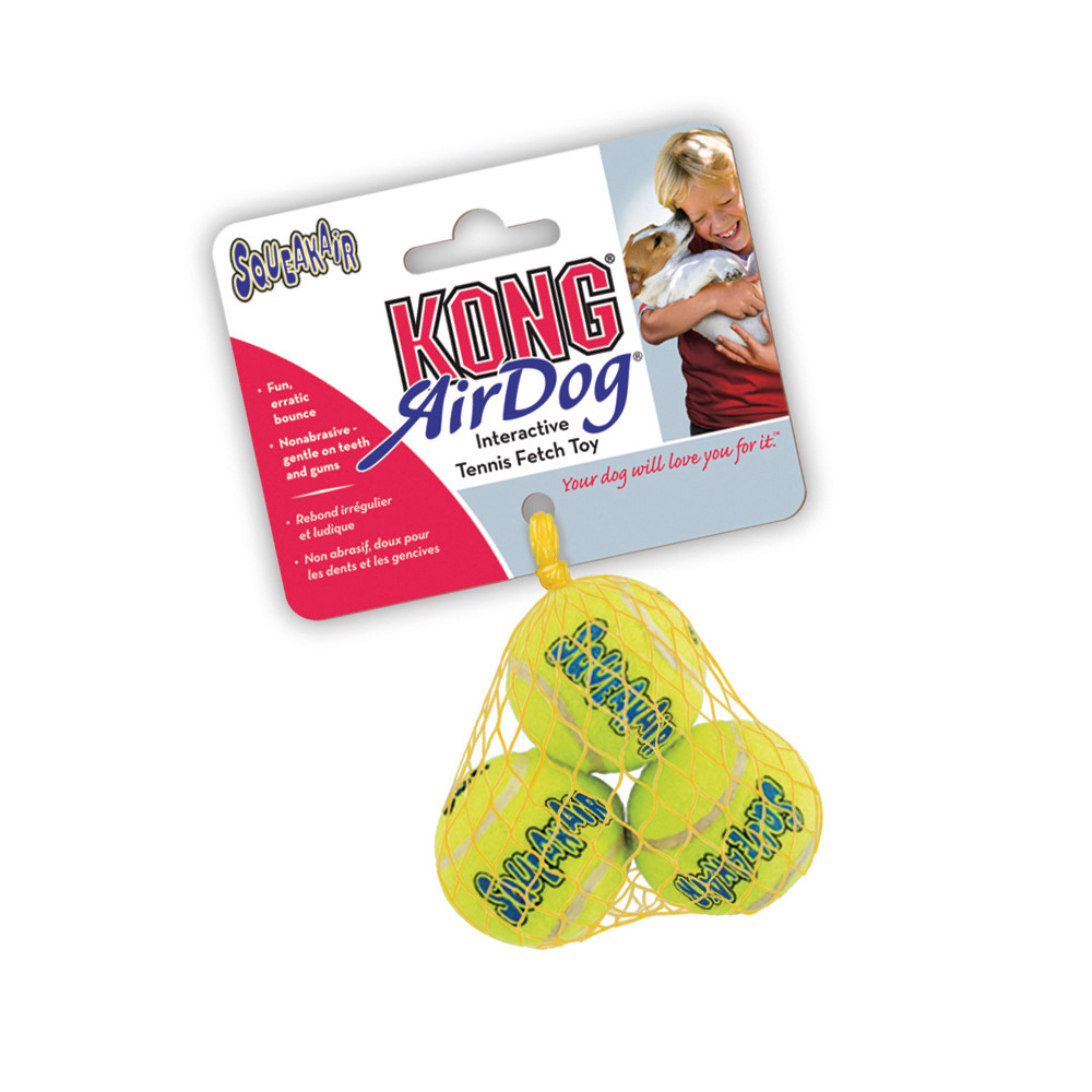 Produktbild för Leksak SqueakAir Balls 3p Gul S