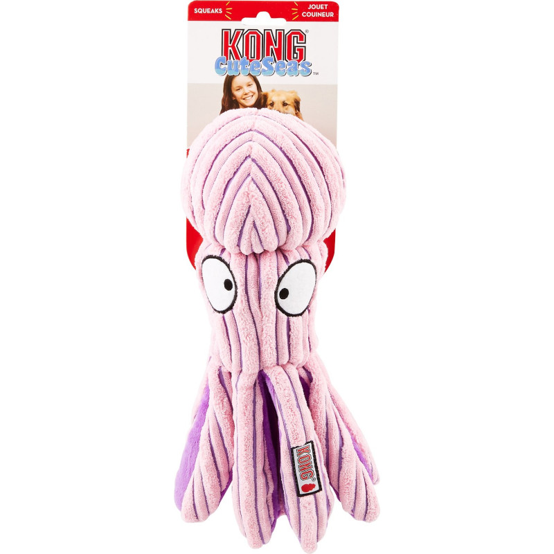 Produktbild för KONG Leksak CuteSeas Octopus Rosa L 42cm