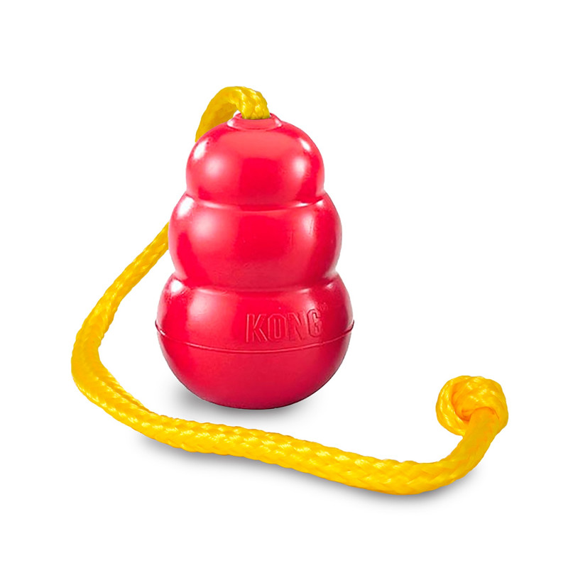 Produktbild för KONG Leksak Kong Classic med rep Röd M 56cm