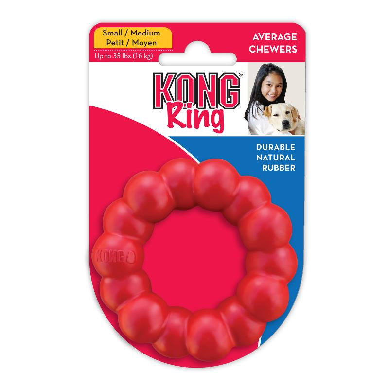 Produktbild för Kong Leksak Ring Classic Röd S/M 9cm