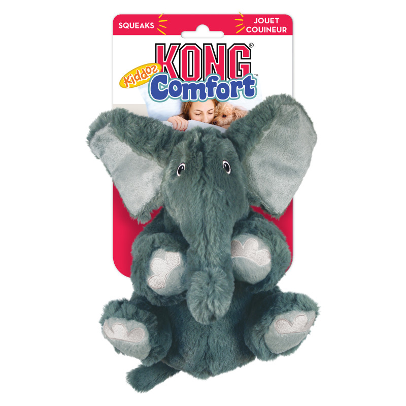 Produktbild för KONG Leksak Comfort Kiddos Elephant Grå S 18cm