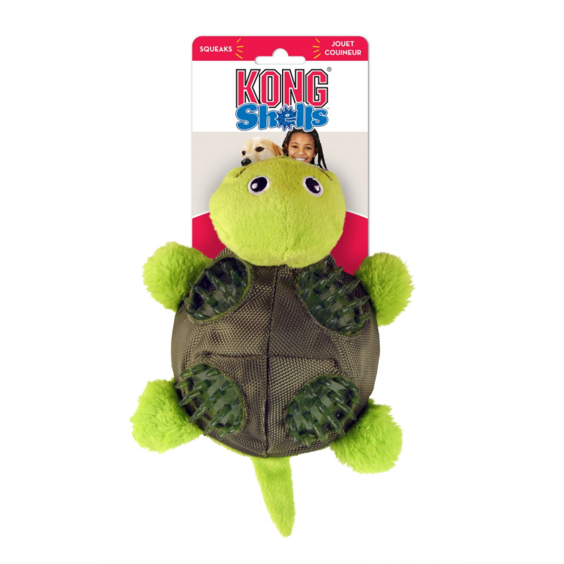 Produktbild för Kong Leksak Shells Turtle Grön S 11cm