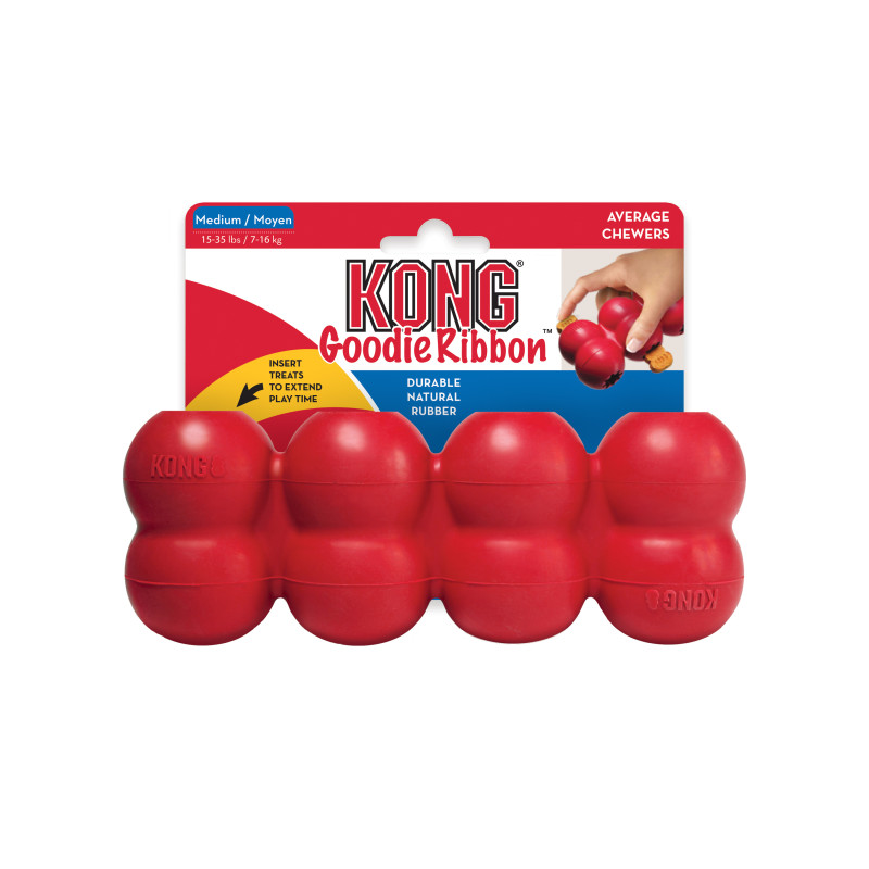Produktbild för KONG Leksak Goodie Ribbon Röd M 18cm