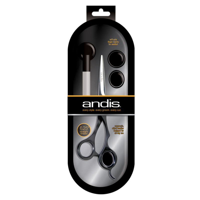 Produktbild för Andis Sax Pro rak Svart 15,5cm