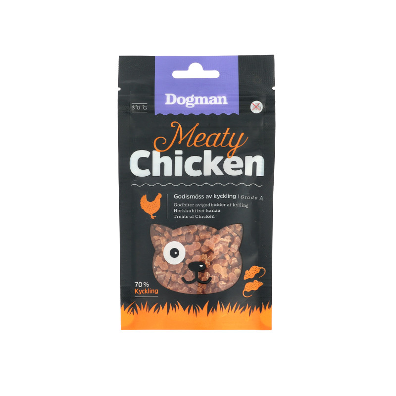 Produktbild för Dogman Godismöss av kyckling 30g
