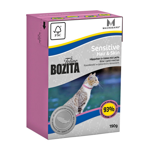 BOZITA Feline Sensitive Hair & Skin Våtfoder 190g