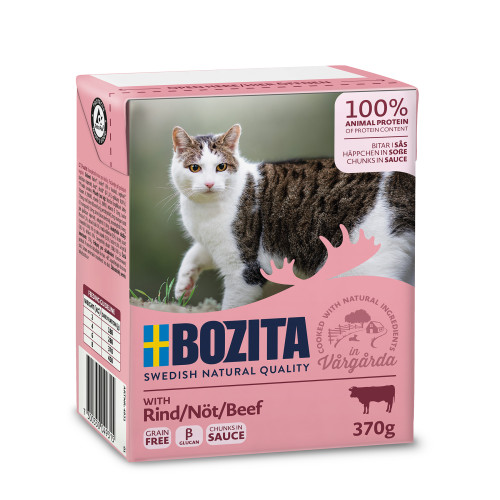 BOZITA Beef Chunks In Sauce Våtfoder För Katt 370g