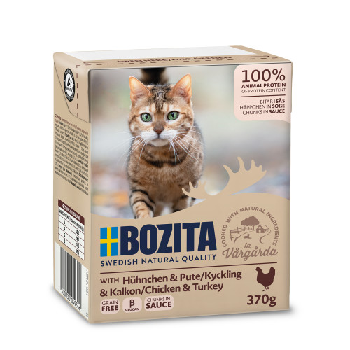 BOZITA Chicken & Turkey Chunks In Sauce Våtfoder 370g