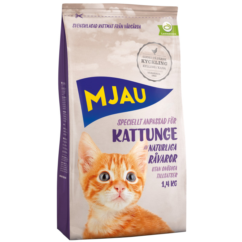 Produktbild för Mjau Torrfoder Kattunge 1,4kg