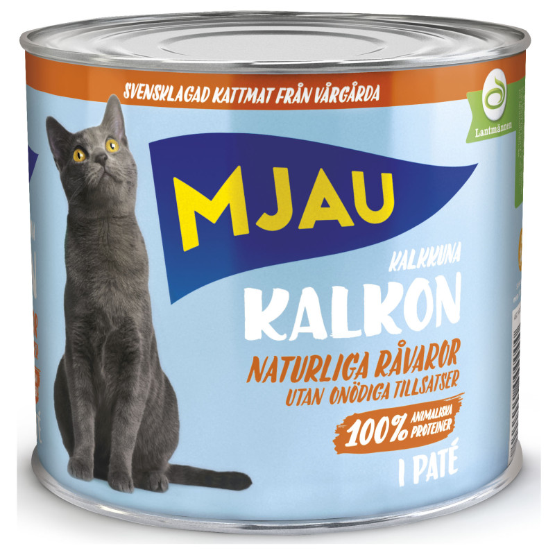 Produktbild för Mjau Paté med kalkon 635g