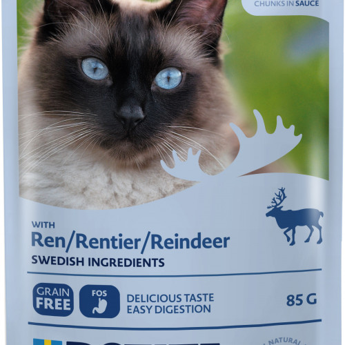 BOZITA Reindeer Chunks In Sauce Våtfoder För Katt 85g Blå