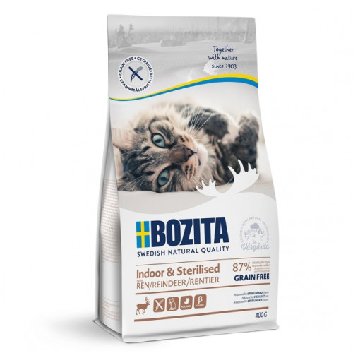 BOZITA Indoor & Sterilised Reindeer Grain Free Kattmat 40