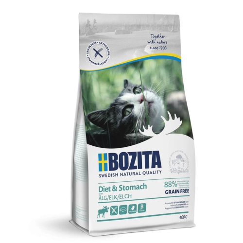 BOZITA Diet & Stomach Elk Grain Free Kattmat 400g