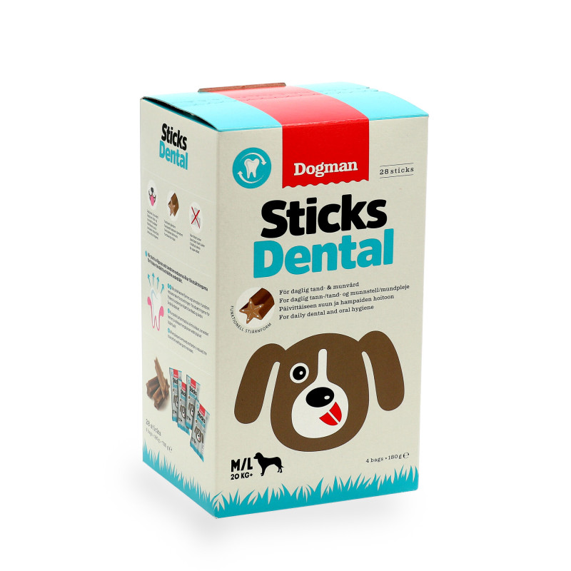 Produktbild för Dogman Sticks Dental box M/L 28st