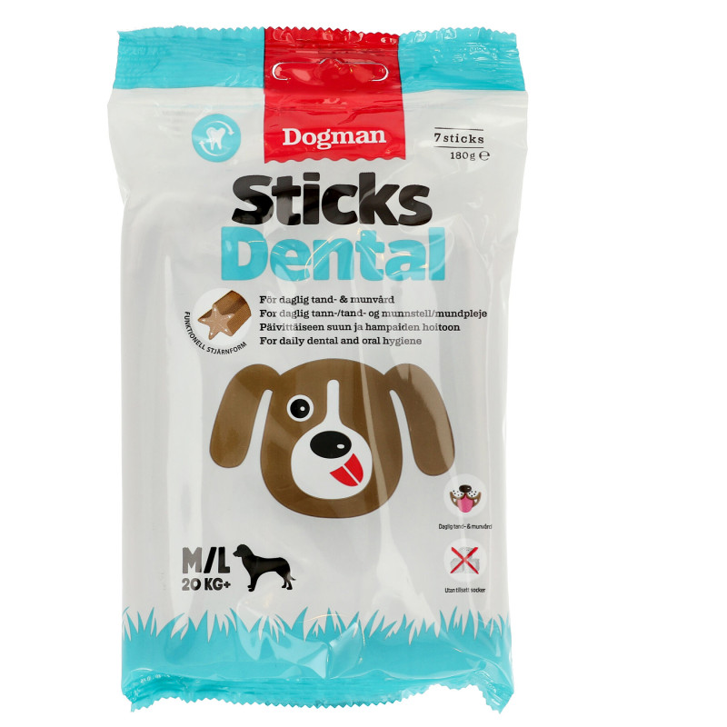 Produktbild för Dogman Sticks Dental M/L 7st