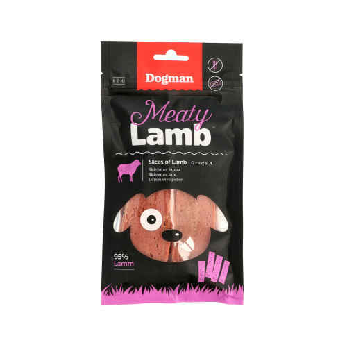 DOGMAN Dogman Hundgodis Meaty Slices of Lamb 80g