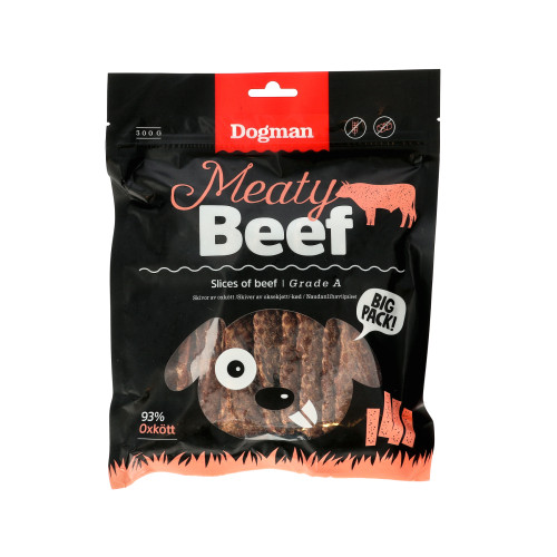 DOGMAN Dogman Hundgodis Meaty Slices of Beef 300g