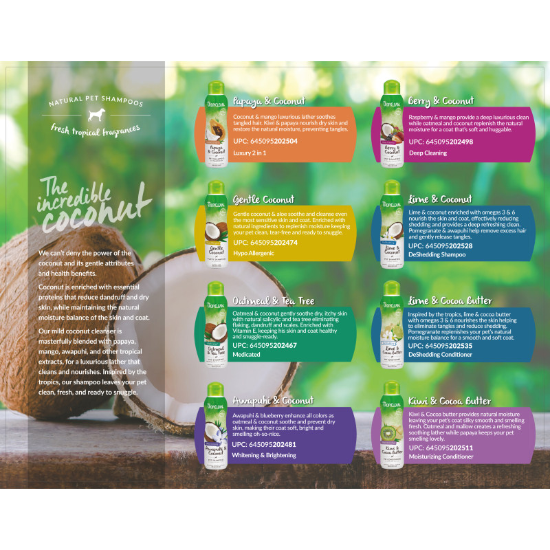 Produktbild för Tropiclean Balsam Kiwi Cocoa Butter 355ml