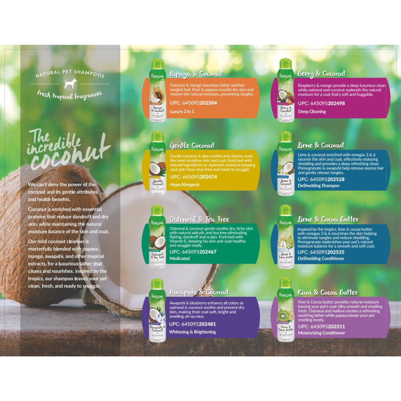 Produktbild för Tropiclean Balsam Kiwi Cocoa Butter 355ml