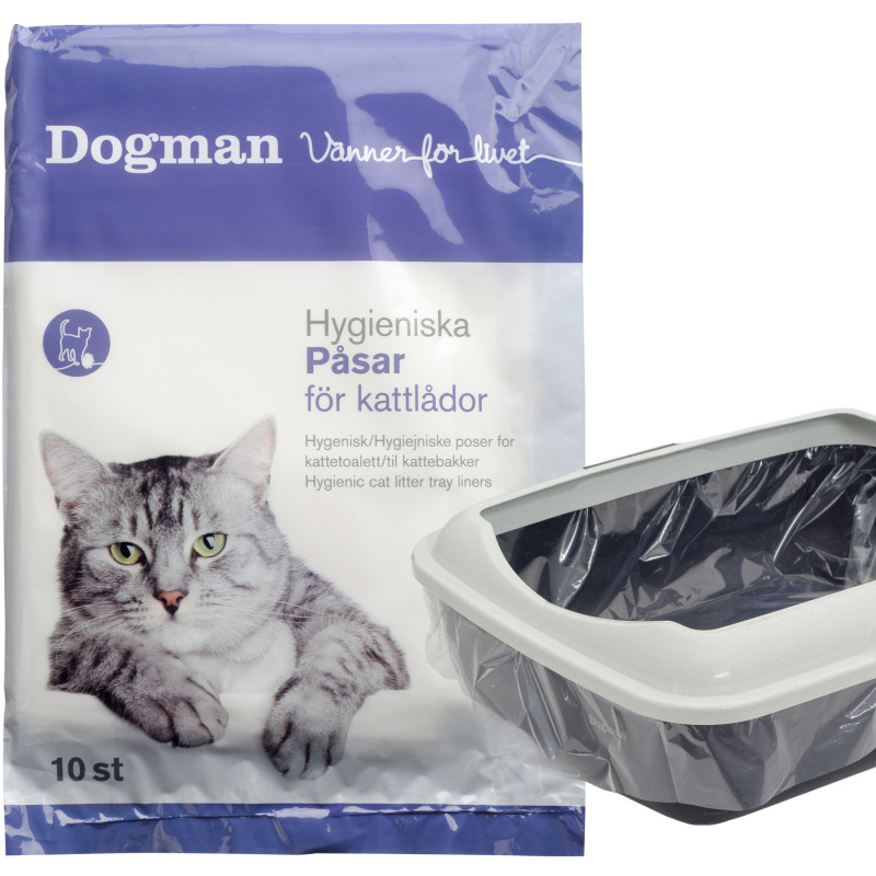 Produktbild för Dogman Påsar till kattlådor M 48cm