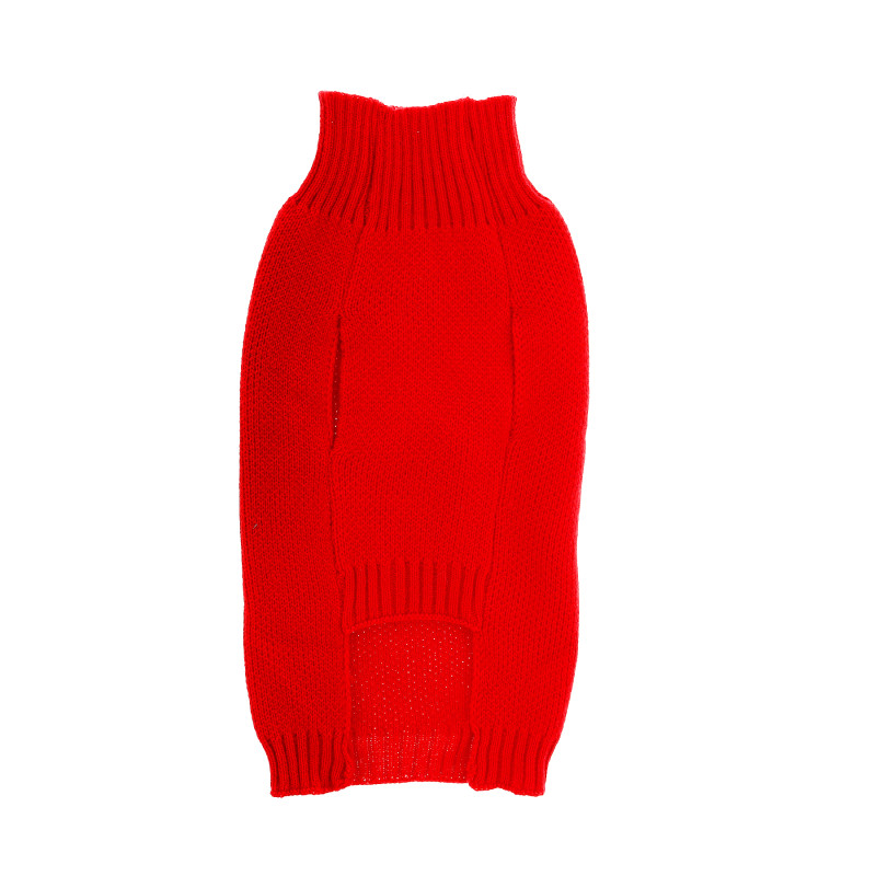 Produktbild för Dogman Stickad tröja Julmotiv Ren Röd 20cm