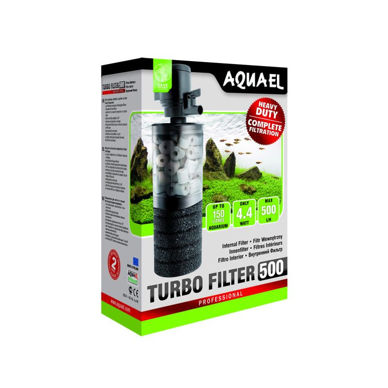 Produktbild för Aquael Innerfilter TURBO Svart 500 500l/h