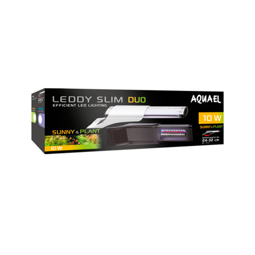 AQUAEL Aquael Lysrör LED Slim Duo SunnyPlant Svart 10W 6500/8000K Musta