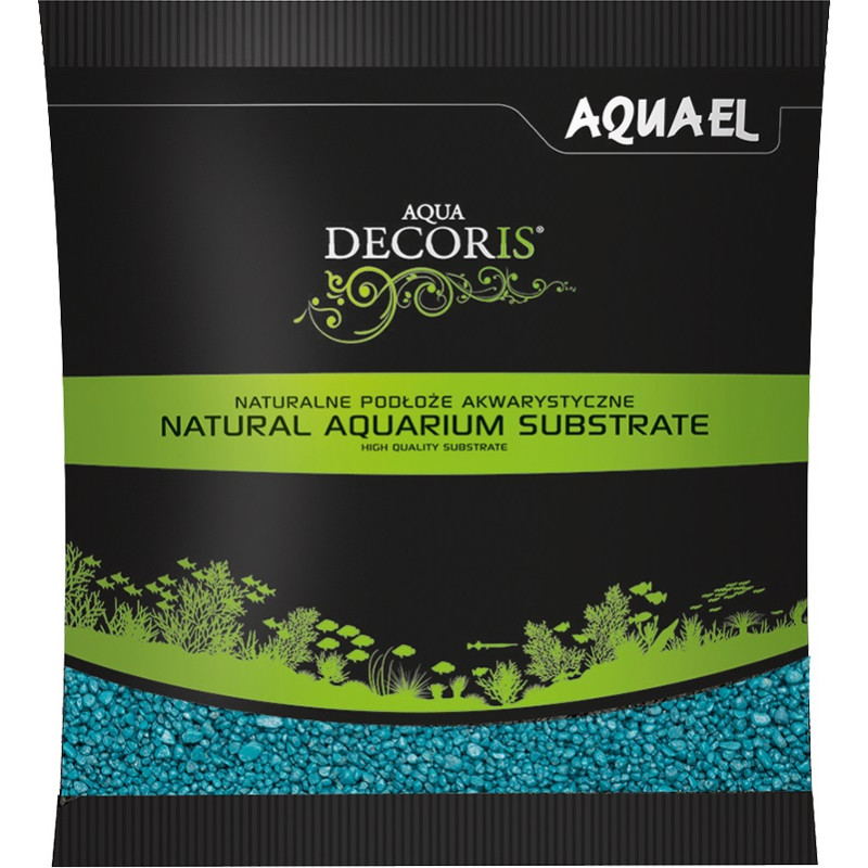 Produktbild för Aquael Akvariegrus Decoris Turkos 2-3mm 1kg