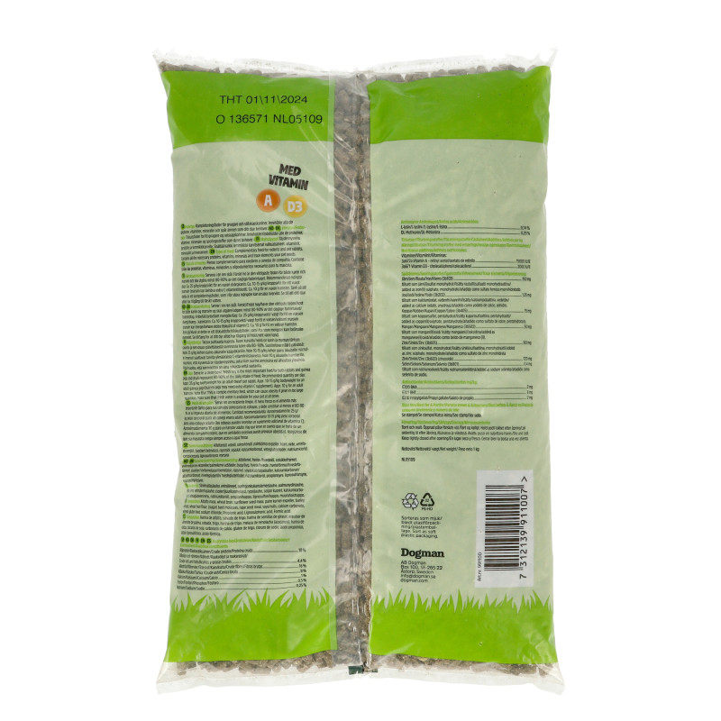 Produktbild för Dogman Vitaminberikad pellets 1kg