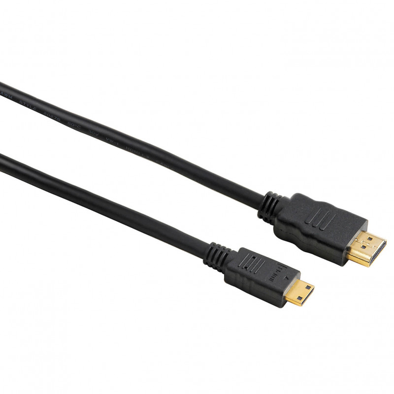 Produktbild för Kabel HDMI A-C Guld Svart 2.0m
