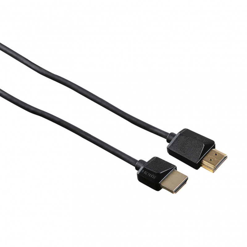 Produktbild för Kabel HDMI Ethernet Flexislim Svart 3m